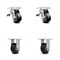Service Caster 4 Inch Rubber on Aluminum Caster Set with Roller Bearings 2 Brakes 2 Rigid SCC SCC-TTL30S420-RAR-2-R-2 - alternate 6